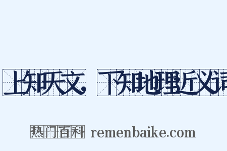 上知天文，下知地理近义词是什么意思的图片